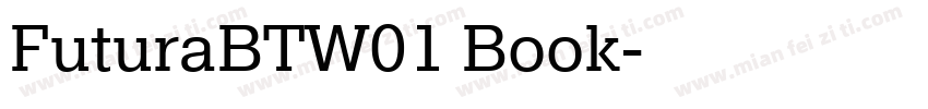 FuturaBTW01 Book字体转换